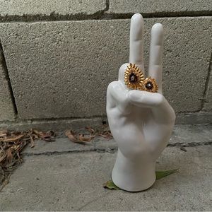 Gold Metal, Bollywood Style, Pear Shaped Earrings